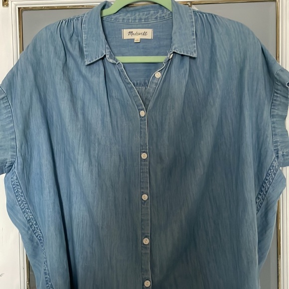 Size small Madewell chambray button up shirt - Picture 2 of 5